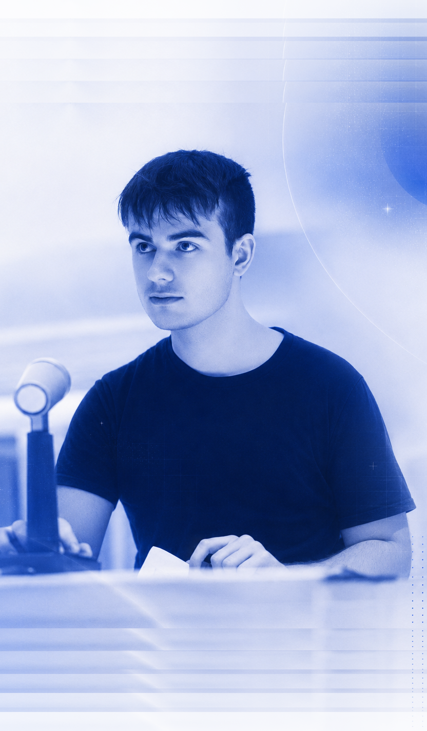 Vincent Lévêque at a recording studio